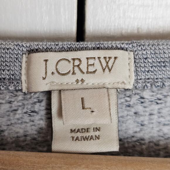 J. Crew Womens 3/4 Sleeve Fleece Cozy Casual Sweatshirt Shift Dress Size L - Picture 5 of 12